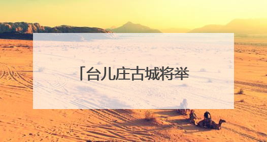 台儿庄古城将举行“粽情台儿庄 舟歌赋安康”系列活动迎端午