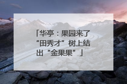 华亭：果园来了“田秀才”树上结出“金果果”