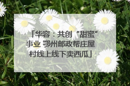华容：共创“甜蜜”事业 鄂州邮政帮庄屋村线上线下卖西瓜