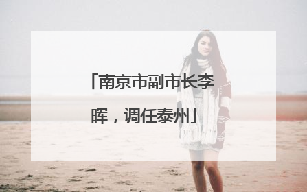 南京市副市长李晖，调任泰州