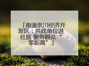 南通崇川经济开发区：共建单位进社区 服务群众“零距离”
