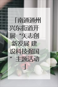 南通通州兴东街道开展“矢志创新发展 建设科技强国”主题活动