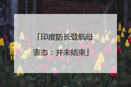 印度防长登航母表态：并未结束