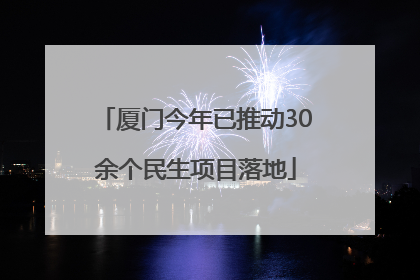 厦门今年已推动30余个民生项目落地
