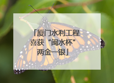 厦门水利工程喜获“闽水杯”两金一银