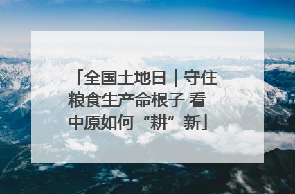 全国土地日｜守住粮食生产命根子 看中原如何“耕”新