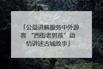 公益讲解服务中外游客 “西街老男孩”动情讲述古城故事
