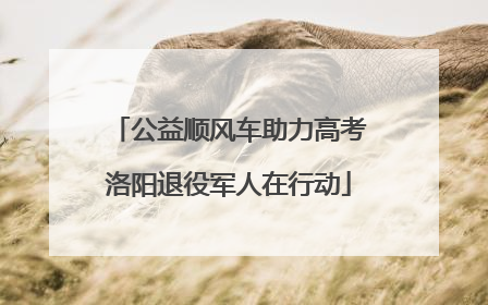 公益顺风车助力高考洛阳退役军人在行动