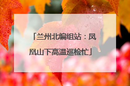 兰州北编组站：凤凰山下高温巡检忙