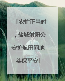 农忙正当时，盐城射阳公安护航田间地头保平安