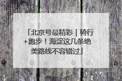 北京号最精彩｜骑行+跑步！海淀这几条绝美路线不容错过