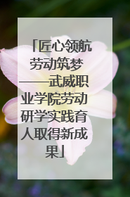 匠心领航 劳动筑梦——武威职业学院劳动研学实践育人取得新成果