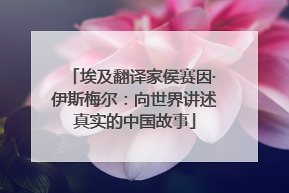 埃及翻译家侯赛因·伊斯梅尔：向世界讲述真实的中国故事