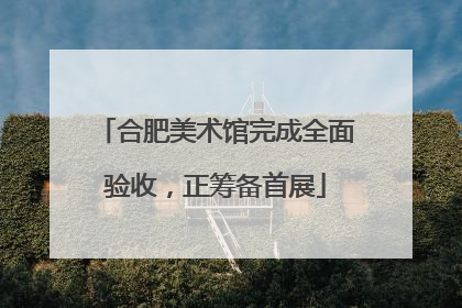 合肥美术馆完成全面验收，正筹备首展