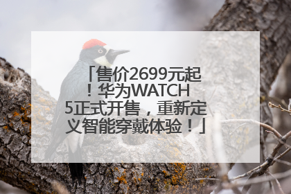 售价2699元起！华为WATCH 5正式开售，重新定义智能穿戴体验！