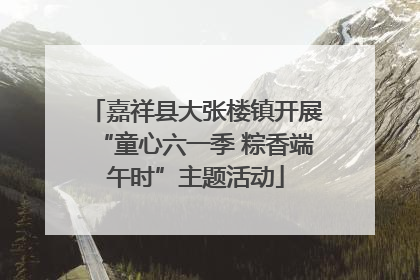 嘉祥县大张楼镇开展“童心六一季 粽香端午时”主题活动
