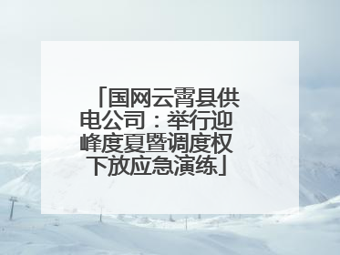 国网云霄县供电公司：举行迎峰度夏暨调度权下放应急演练