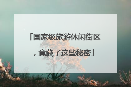国家级旅游休闲街区，竟藏了这些秘密