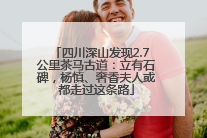 四川深山发现2.7公里茶马古道：立有石碑，杨慎、奢香夫人或都走过这条路