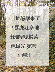 地磁暴来了！黑龙江多地出现罕见粉紫色极光 宛若仙境
