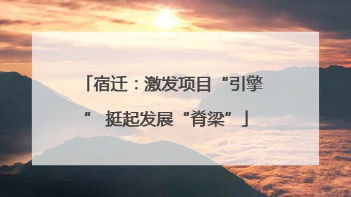 宿迁：激发项目“引擎” 挺起发展“脊梁”