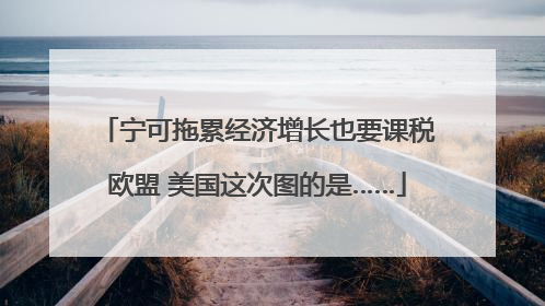 宁可拖累经济增长也要课税欧盟 美国这次图的是……