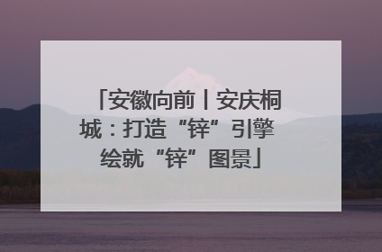 安徽向前丨安庆桐城：打造“锌”引擎 绘就“锌”图景