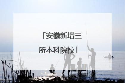 安徽新增三所本科院校