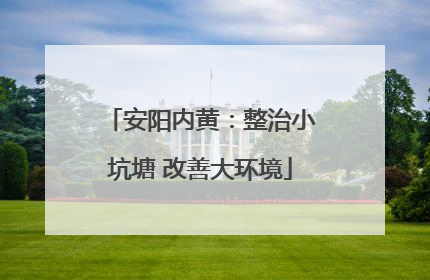 安阳内黄：整治小坑塘 改善大环境