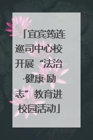宜宾筠连巡司中心校开展“法治·健康·励志”教育进校园活动