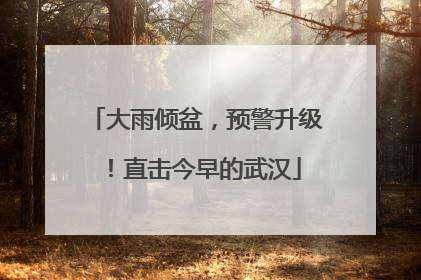 大雨倾盆，预警升级！直击今早的武汉