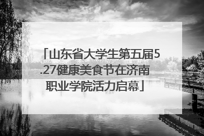 山东省大学生第五届5.27健康美食节在济南职业学院活力启幕