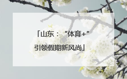 山东：“体育+”引领假期新风尚