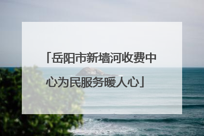 岳阳市新墙河收费中心为民服务暖人心