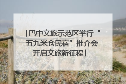 巴中文旅示范区举行“一五九米仓民宿”推介会 开启文旅新征程