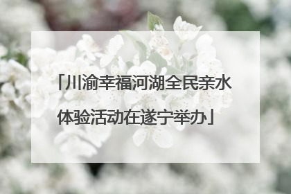 川渝幸福河湖全民亲水体验活动在遂宁举办