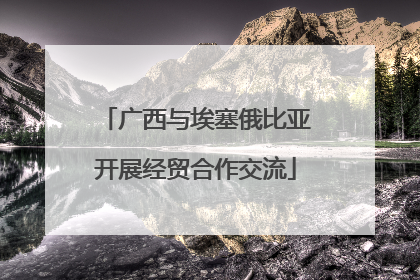 广西与埃塞俄比亚开展经贸合作交流