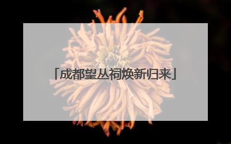 成都望丛祠焕新归来