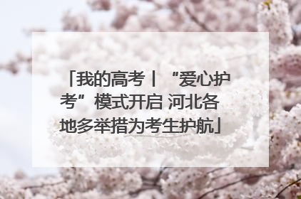 我的高考丨“爱心护考”模式开启 河北各地多举措为考生护航