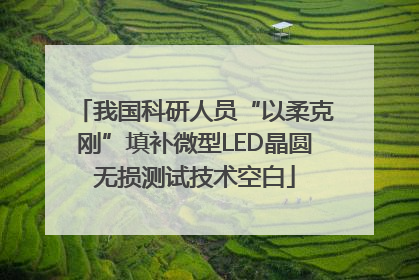 我国科研人员“以柔克刚”填补微型LED晶圆无损测试技术空白
