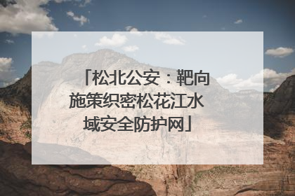 松北公安：靶向施策织密松花江水域安全防护网