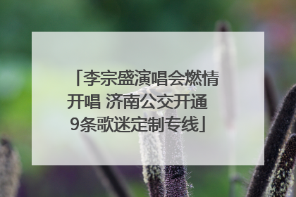 李宗盛演唱会燃情开唱 济南公交开通9条歌迷定制专线