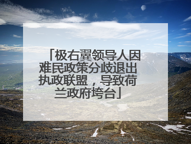 极右翼领导人因难民政策分歧退出执政联盟，导致荷兰政府垮台