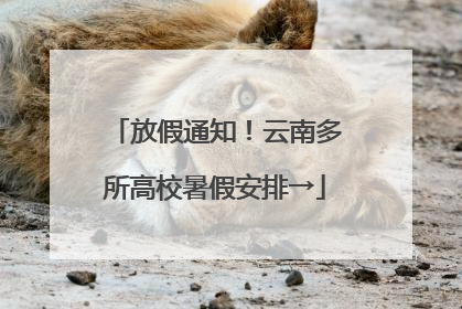 放假通知！云南多所高校暑假安排→
