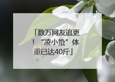 数万网友追更！“凌小蛰”体重已达40斤