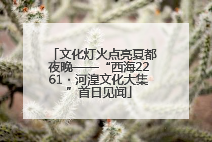 文化灯火点亮夏都夜晚——“西海2261・河湟文化大集”首日见闻