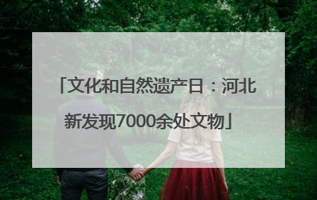 文化和自然遗产日：河北新发现7000余处文物