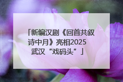 新编汉剧《回首共叙诗中月》亮相2025武汉“戏码头”