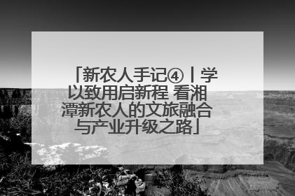 新农人手记④丨学以致用启新程 看湘潭新农人的文旅融合与产业升级之路