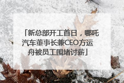 新总部开工首日，哪吒汽车董事长兼CEO方运舟被员工围堵讨薪